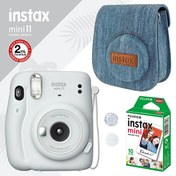 Resim Instax mini 11 Beyaz Fotoğraf Makinesi ve Jean Çantalı Hediye Seti 3 Instax