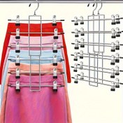 Resim 5 Paket Yer Tasarrufu Metal Klips Pantolon Askıları - Dayanıklı Metal Klipsler Kotlar, Etekler, Eşarplar ve Daha Fazlası İçin - Yurt, Seyahat ve Ev İçin İdeal - Verimli Düzenleme İçin Çoklu saç tokası ile Modern Tasarım, Giysiler İçin Askılar 