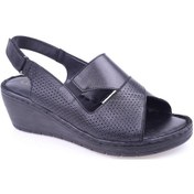 Resim Lobeno 009 Deri Dolgu Topuk Günlük Anatomik Kadın Sandalet 001 