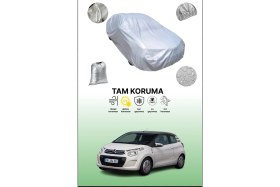 Resim Dokaca Gri Citroen C1 3 Kapılı 2014 - 2021 Uyumulu Oto Branda, Araba Brandası, Koruyucu Örtü 