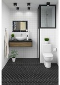 Resim Yakut Stil 60x45 Siyah Raflı Banyo Aynası Siyah 