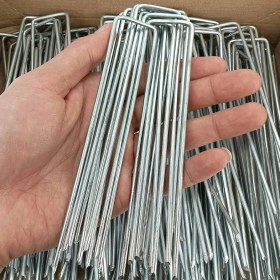 Resim Mix And Match U Çadır Kazığı, Sera ve Bitki Örtüsü Sabitleme Kazığı | 100 Adet * 10 cm Yükseklikte U Şekilli Galvanizli Paslanmaz Metal Kazık, 3,7 mm Kalınlık, Paslanmaz Bahçe Çivisi 