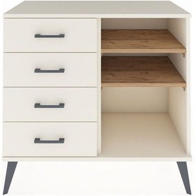 Resim Hyperion Şifonyer 2 Raflı 4 Çekmeceli 88x44x80 Aytaşı-çam/aytaşı Çam/aytaşı 