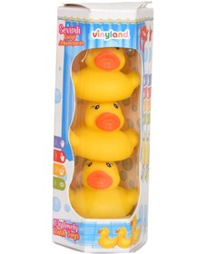 Resim 3'lü Banyo Oyuncakları Sarı Ördek 