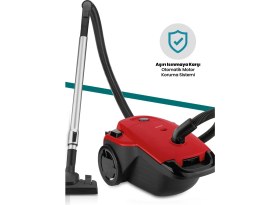 Resim Goldmaster Fuerza Kırmızı 4 Litre Geniş Kapasiteli Hız Ayarlı Toz Torbalı 5 Yıl Garantili Elektrikli Süpürge 