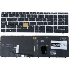 Resim Hp Uyumlu Elitebook 850 G3 Z8t42aw , 850 G3 Z8t44aw Işıklı Klavye Siyah Tr Gümüş Çerçeveli 