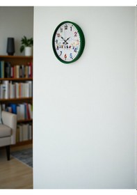 Resim Büro Ev Ofis Duvar Saati İçin 36cm Yeşil Çocuk Odası Mekanizma Diğer 
