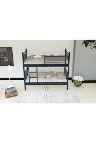 Resim Metalia Gm 128 Star Ahşap Metal Ranza Si̇yah-Antrasi̇t Gri̇ 