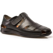 Resim maximoda Hakiki Deri, 2 Renk, Klima Taban, Erkek Sandalet 