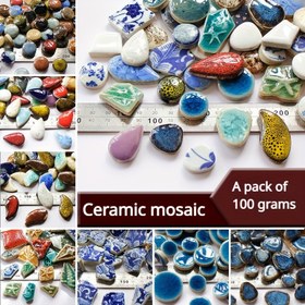 Resim 100g Karışık Seramik Mozaik Karoları, Kendin Yap El Sanatları, Takı Yapımı, Duvar Sanatı Dekoru, Taş Malzeme, Kendin Yap El Yapımı Malzemeler 