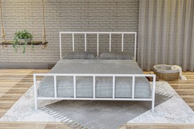 Resim VİNTAGE METAL KARYOLA ÇİFT KİŞİLİK, BEYAZ, 150X200 