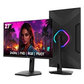 Resim Gamepower Lunis L50 27" 240Hz 0.5Ms VA FHD RGB Pivot Gaming Monitör 