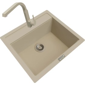 Resim Polex Cristalüx Granit Eviye P-08+Luxury Bej 