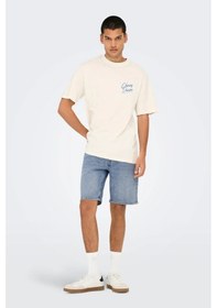 Resim Only & Sons Erkek Onsweft Regular Fit Jean Şort 22032927 Mavi Mavi 