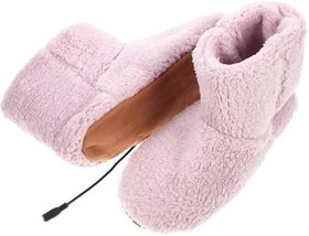 Resim NOLITOY 1çift Usb Şarjlı Isıtmalı Ayakkabılar Kış İçin Yumuşak Elektrikli Isıtıcı Terlikler Soğuk Havalarda Ayaklarınızı Sıcak Tutun Konforlu Peluş Tasarım Anti-kayma 