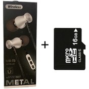 Resim Platoon MS-T5 Şarjlı MP3 Çalar Bluetooth Kulaklık + 16 GB Hafıza Kartı 