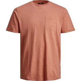Resim Jack & Jones Jack&jones Blatropic Solid Erkek Turuncu Yuvarlak Yaka Tişört Turuncu 