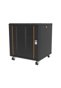 Resim Ager 16u 600x600mm Dikili Tip Siyah Kabinet Agena Ag-an16u6060s1 Cam Kapak 