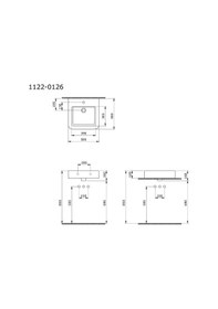 Resim Bocchi Parma Tezgah Üstü Lavabo Beyaz - 1122-001-0126 Beyaz 