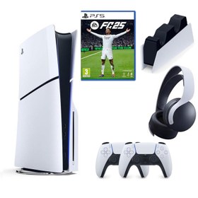 Resim Sony Playstation 5 Slim CD'li 1 TB YD + 2 Kol + Pulse 3D Kulaklık + Şarj istasyonu + Oyun 