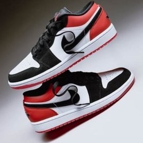 Resim Nike Air Jordan 1 Low Se 'black Toe' Erkek Basketbol Ayakkabısı-sportxoutlet Siyah - Kırmızı 