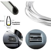 Resim U Tip Gecmeli Havalandirma Nikelaj Serit Cita Kalin 5 Metre Krom 2 