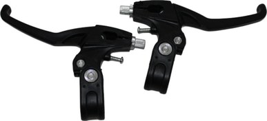Resim Bisiklet Fren Kolu Takımı 1 Çift Siyah Bisiklet Kolu Universal Fren Kolu 
