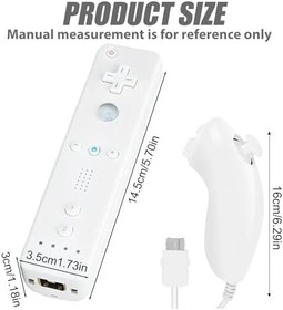 Resim WIYETY Wii Uzaktan Kumandası Oyun Denetleyicisi: Wii Uzaktan Kumandaları, Wii Kumanda Uzaktan Kumandası, Wii Bağlantı için Uzaktan Kumanda, Wii/WiiU Konsolu için Wii Uzaktan Kumanda (Beyaz) 
