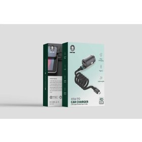 Resim Green Lion 45W PD Araç Şarj Cihazı ve 1.2M Dayanıklı Type-C Kablo - Siyah 