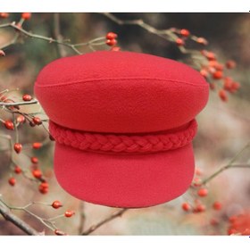 Resim Lüks Kaşe Özel El Yapımı Saç Örgü Kutulu Gönderim Kırmızı 