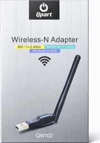 Resim Qpart Tek Antenli Usb Wifi Adaptör 