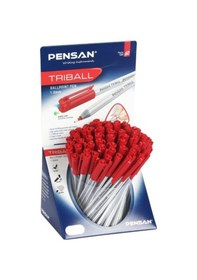 Resim Pensan Trıball Tükenmez Kalem Kırmızı 60 Lı Stand 