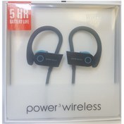 Resim Polygold Power3 Bluetooth Kulaklık Sporcu Model Boyuna Asmalı Uzun Şarjlı Siyah-mavi 