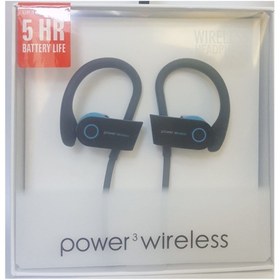 Resim Polygold Power3 Bluetooth Kulaklık Sporcu Model Boyuna Asmalı Uzun Şarjlı Siyah-mavi 
