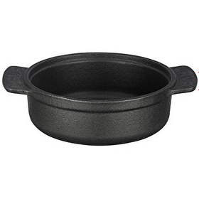 Resim Lava Yekpare Çap 11 CM Döküm Yuvarlak Çift Kulplu Siyah Güveç Kabı LV ECO GV 11 