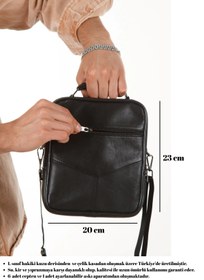 Resim Newish Polo Alva Clup Hakiki Deri Erkek El Çantası (büyük) 