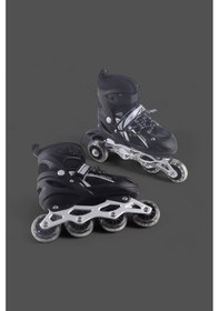 Resim Vadi Siyah Silikon Tekerli Ayarlanabilir Işıklı Paten S 31-34 Hp8136 Siyah 