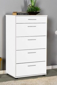 Resim Adore Mobilya Trendline 5 Çekmeceli Şifonyer - Mat Beyaz 60x108x44 Cm (GXYXD) 