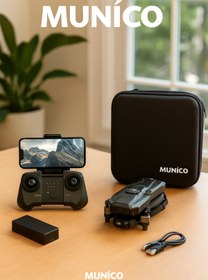 Resim Munico Katlanabilir A13 Drone – 2000mAh Lityum Pil, 2.4GHz Frekans, Sabit Yükseklik ve Yörünge Uçuş Modlu 