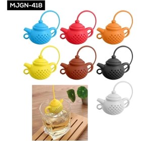 Resim Pileli Store Çaydanlık Tasarımlı Çay Demleme Süzgeçi 