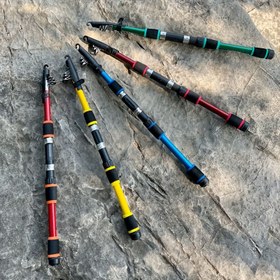 Resim 5 Bölmeli/Teleskopik EVA Saplı Olta Kamışı - Hızlı Geri Çekmeli, Hafif Orta Güçlü Tatlısu/Tuzlu Su İçin, Spinning/Jigging, Kompakt Seyahat - Yeni Başlayanlar ve Profesyoneller İçin İdeal, Cam Lif Yapılı Olta Kamışı ve Makara Seti, Noel için En İyi Seçim, Şükran Günü Hediyesi 