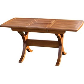 Resim Antalya Side Ahşap Masa Sandalye Takımı - 8 Kişi İçin Kahverengi 