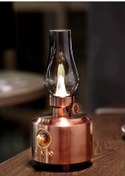 Resim Concord C210 NOSTALJİK GAZ LAMBASI BLUETOOTH SPEAKER KABLOSUZ ŞARJLI HOPARLÖR GECE LAMBASI ahşap 