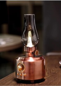 Resim Concord C210 NOSTALJİK GAZ LAMBASI BLUETOOTH SPEAKER KABLOSUZ ŞARJLI HOPARLÖR GECE LAMBASI ahşap 