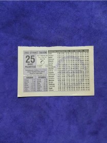 Resim 25 Mart 2002 Takvim Yaprağı - Nostalji Koleksiyonluk Takvim Yaprağı 
