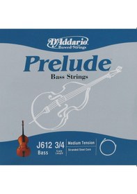 Resim Daddario J612 Kontrabas Tek Tel Prelude Re-d , 3/4 Medium 