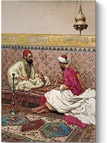 Resim Osmanlıda Tavla Oynayanlar Tablosu 50 x 75 