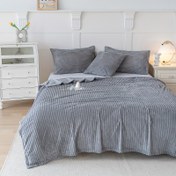 Resim 1 Adet Tüm Mevsimler İçin Yumuşak ve Nefes Alabilen Flanel Battaniye - Tekli/Çift Kişilik (1 Kişi veya Çiftler), Modern Minimalist Örtü/Yatak Örtüsü - Ev, Ofis, Misafir Odaları için Makinede Yıkanabilir Rahatlık Yastığı - Yıl Boyu Kullanım, Yüksek Kaliteli Malzeme, Sağlam Yatak Örtüsü, Ev Dekoru, Düz Renk, Temel Ev Eşyaları 