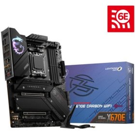Resim MSI MPG X670E CARBON WIFI DDR5 6600+(OC)MHz HDMI DP AM5 