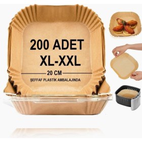 Resim Braventa Collection Baker Home Airfryer Pişirme Kağıdı,xl-Xxl Büyük Boy, Kare, 200 Adet Hava Fritöz Parşömen Fırın Kağıd 